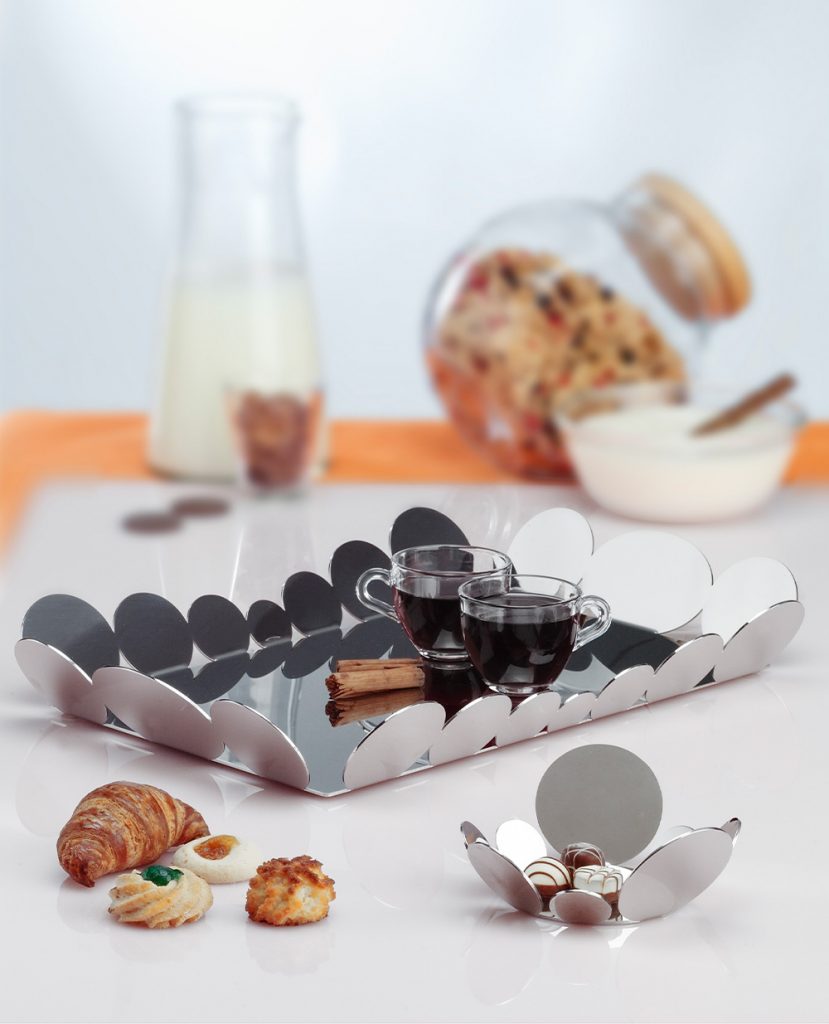 Vassoio Per Aperitivi In Acciaio Inox 18/10 Elleffe Design